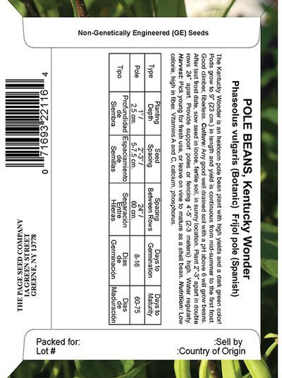 Pole Beans Kentucky Wonder