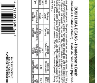 Bush Lima Beans Henderson's Bush