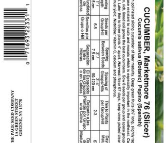Cucumber Marketmore 76