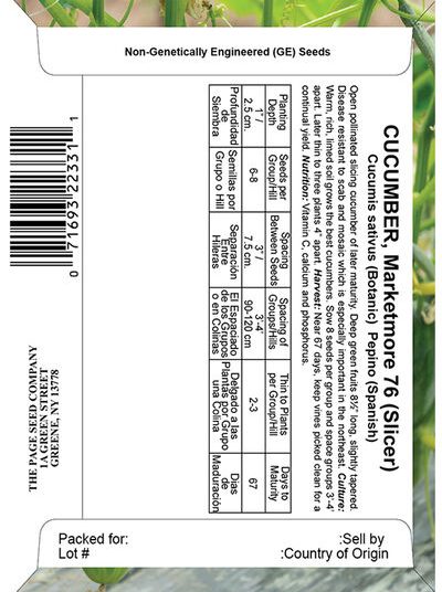 Cucumber Marketmore 76