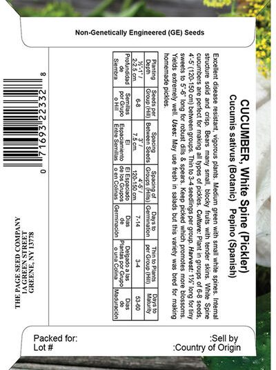 Cucumber White Spine