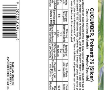 Cucumber Poinsett 76