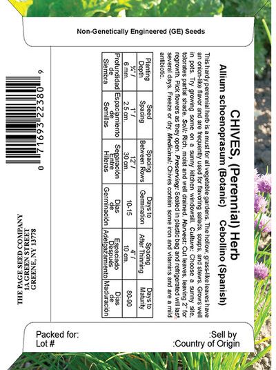 Herb Chives (Perennial Herb)