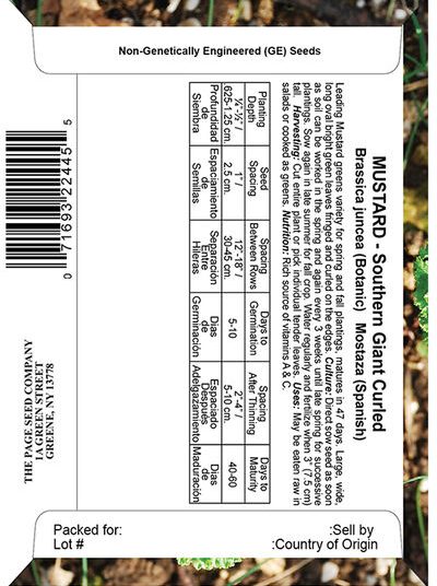 Mustard Southern Giant Curles