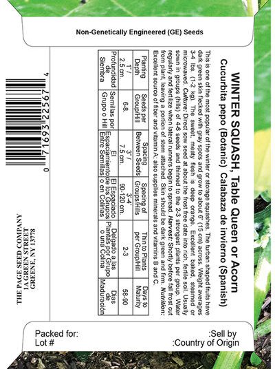 Winter Squash, Table Queen Acorn