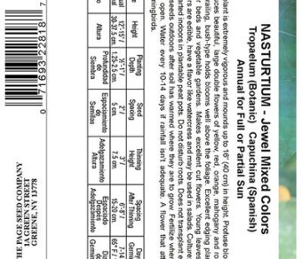 Nasturtiun Jewel Mixed Colors