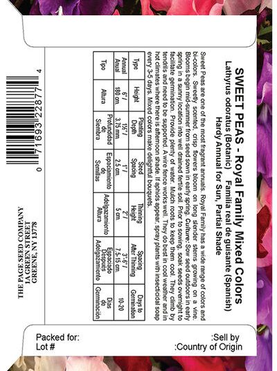 Sweet Pea Royal Family