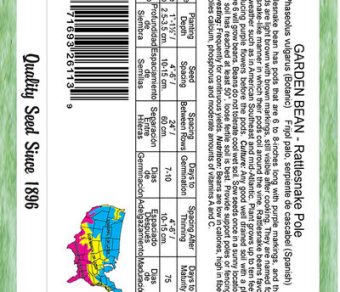 Garden Bean Rattlesnake Pole