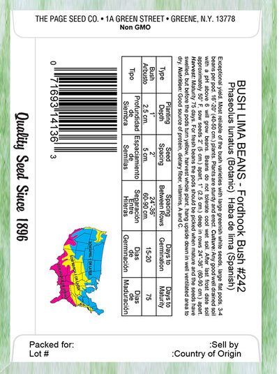 Bean Fordhook Bush #242