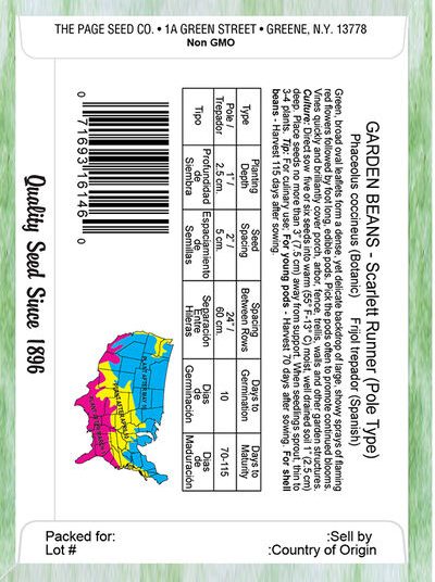 Garden Bean Scarlett Runner (Pole)