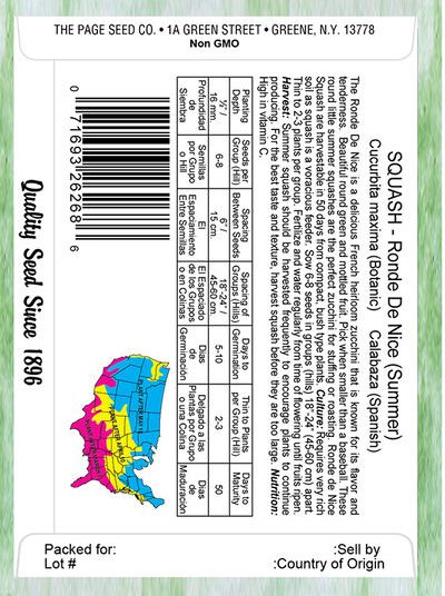 Squash Ronde De Nice (Summer)