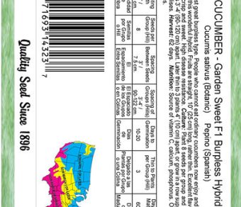 Cucumber Garden Sweet Burpless Hybrid