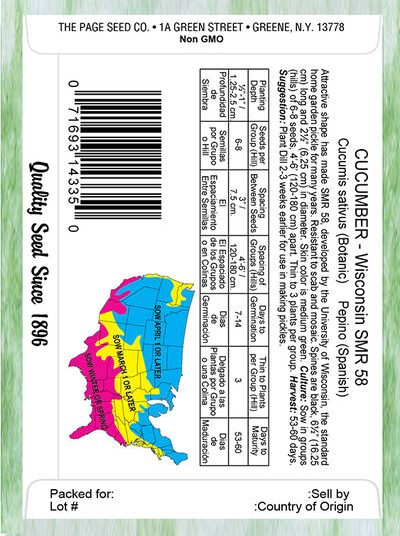 Cucumber Wisconsin SMR 58
