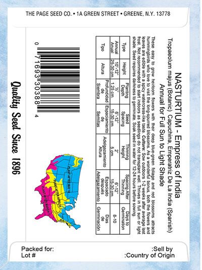 Nasturtium Empress of India