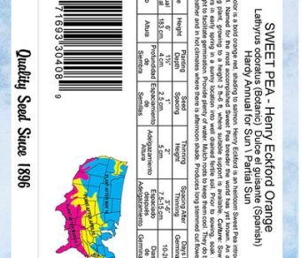 Sweet Pea Henry Eckford Orange