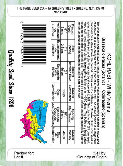 Kohl Rabi Early White  Vienna