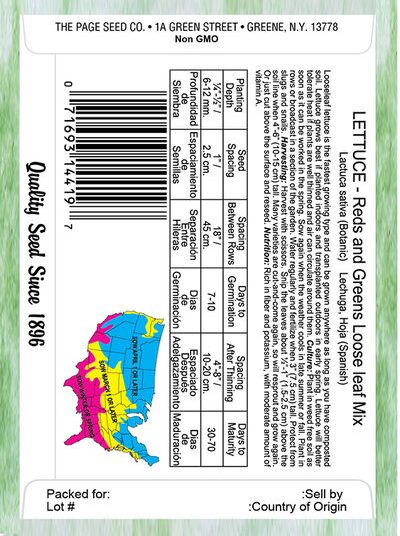 Lettuce Reds and Greens loose Leaf Mix