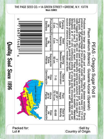 Peas Oregon Sugar Pod II