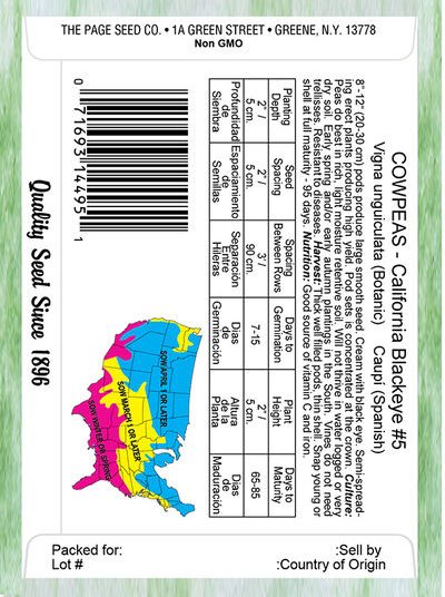 Peas California Blackeye #5