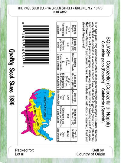 Squash Long Bush Cocozelle