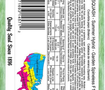 Squash Garden Spineless F1 Hybrid