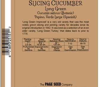 Slicing Cucumber Long Green