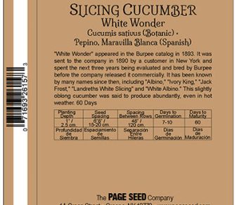 Slicing Cucumber White Wonder