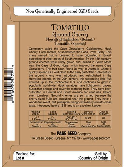 Tomatillo Ground Cherry