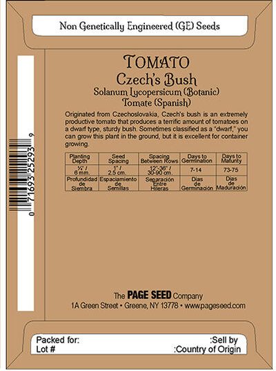 Tomato Czech's Bush