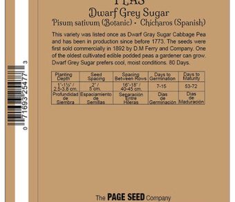 Peas Dwarf Grey Sugar