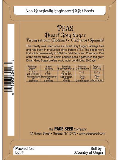 Peas Dwarf Grey Sugar