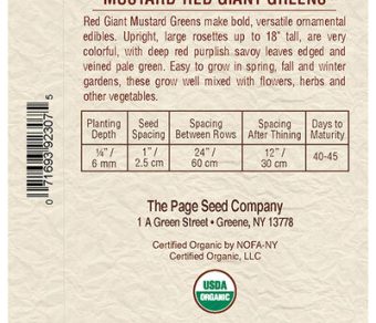 Mustard Red Giant Mustard Greens