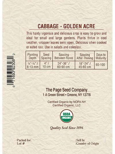 Cabbage Golden Acre