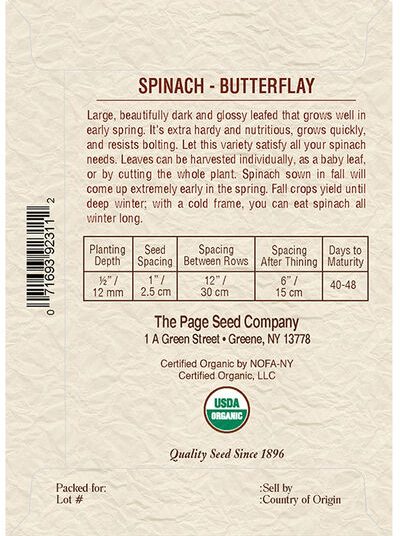 Spinach Butterflay