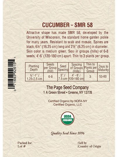 Cucumber Wisconsin SMR